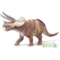 CollectA Triceratops Dinosaur Toy with Movable Jaw in Dusty Pink