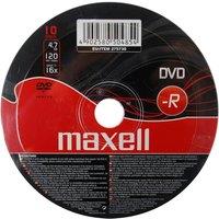 Maxell DVD-R 16x 10-Piece Shrink Wrap in White