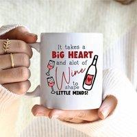 The Alphabet Gift Shop Big Heart To Shape Little Minds Teacher Mug in White