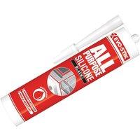 Evo-Stik 112872 All Purpose Flex Silicone Sealant Black C20