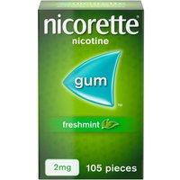 Nicorette Freshmint 2mg Gum 105 Pieces Quit Smoking Aid in Clear