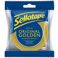 Sellotape Strong & Sticky Original Golden Tape Comes with a Easy Starter Tab, 50m in Gold