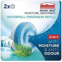 UniBond Aero 360 Moisture Absorber Waterfall Freshness Refill (Pack Of 2 Ta in White