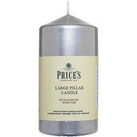 Price's Large Pillar Candle Silver 6 Decor