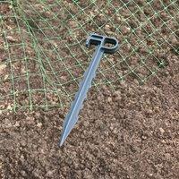 Primrose Pack of Securing Netting Pegs with Anchor Clip for Garden Netting in Green
