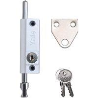 Yale Locks P124 Door Push Bolt White Finish Visi