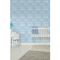 Fresco Cloud Nine Sky Print Clouds Wallpaper in Blue | Size: 10000mm x 520mm