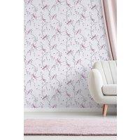 Superfresco Easy Songbird Silhouette Butterfly Wallpaper in Purple