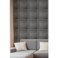 Fresco Wood Panel Wallpaper in Grey | Size: 10000mm x 520mm