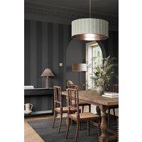 Superfresco Easy Regent Stripe Charcoal Wallpaper in Black | Size: 10000mm x 520mm