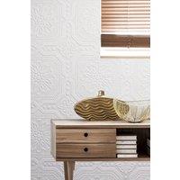 Superfresco Paintable Small Squares Textured White Durable Wallpaper | Size: 10000mm x 520mm