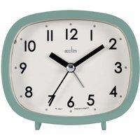 Acctim Hilda Analogue Alarm Clock Non Ticking Sweep Crescendo Alarm with Backlight in Green