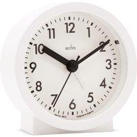Acctim Gaby Small Analogue Contemporary Beside Alarm Clock in White
