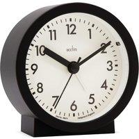 Acctim Gaby Small Analogue Contemporary Beside Alarm Clock in Black