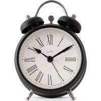 Acctim Shefford Compact Analogue Faux Bell Alarm Clock in Black