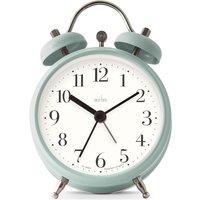 Acctim Shefford Compact Analogue Faux Bell Alarm Clock in Pale Green
