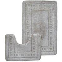 Catherine Lansfield 'Armoni' Bath Mat & Ped Set in Grey