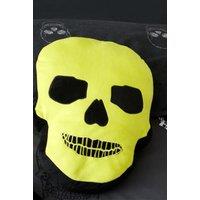 Catherine Lansfield 'Skulls' Halloween Cushion in Yellow