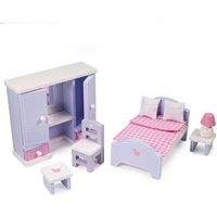Tidlo Dolls House Bedroom Furniture Set in Lilac