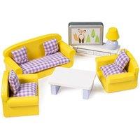 Tidlo Dolls House Living Room Furniture Set in Yellow