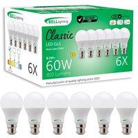 BELL Lighting B22 LED Bulb Warm White 8.1W 810lm Bayonet Cap Non-Dimmable Light | Size: Pack of 3