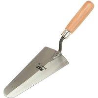 R.S.T. Gauging Trowel Wooden Handle 7In in Silver