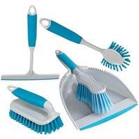 Charles Bentley Brights' Kitchen Bundle Dustpan & Brush Washing Up Blue