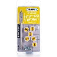 Gripit 15mm Plasterboard Fixing - Curtain Kit (Yellow) Max Load 71kg in Yellow