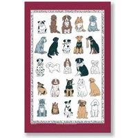 Ulster Weavers 'Dogs Galore' Animal Print 100% Cotton Tea Towel in Red