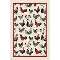 Ulster Weavers 'Rooster' Animal Print 100% Cotton Tea Towel in Cream