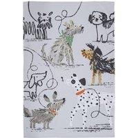 Ulster Weavers 'Dog Days' Animal Print 100% Cotton Tea Towel in Grey