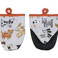 Ulster Weavers 'Dog Days' Animal Print Pair of Micro Mitts in Grey