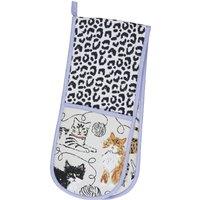 Ulster Weavers 'Feline Friends' Animal Print Double Oven Glove in Grey
