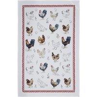 Ulster Weavers 'Farm Birds' Animal Print 100% Cotton Tea Towel in Red