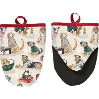 Ulster Weavers 'Merry Mutts' Christmas Animals Pair of Micro Mitts in Red