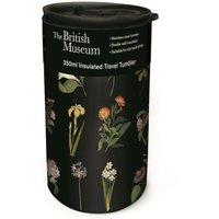 The British Museum Delany Flowers Tumbler 350Ml Stainless Steel Tumbler- Home & Giftware in Black