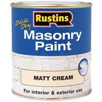Rustins Quick Dry Masonry Paint Cream 500Ml