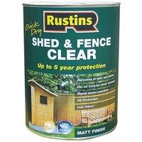 Rustins Quick Dry Shed & Fence Clear Protector 1 Litre | Size: 1L