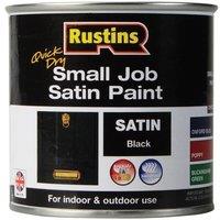 Rustins Quick Dry Small Job Satin Paint Black 250Ml