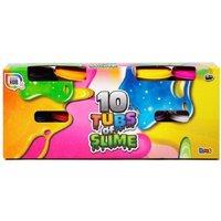 Grafix Slime Tubs Childrens 10 Pack Of Multicoloured Slime