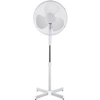 Igenix Pedestal Fan, 16 Inch, Oscillating, 3 Speeds in White