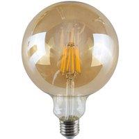 ValueLights E27 Pack of 2 6W Amber Filament Globe Warm White LED Bulbs in Orange