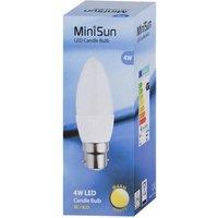 ValueLights B22 Pack of 4 4W Candle Warm White LED Bulbs