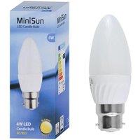 ValueLights B22 Pack of 2 4W Candle Warm White LED Bulbs