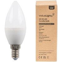 ValueLights E14 Pack of 6 4W Candle Warm White LED Bulbs