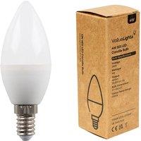 ValueLights E14 Pack of 2 4W Candle Cool White LED Bulbs