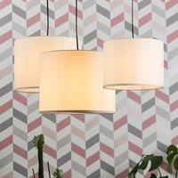 ValueLights Torbery Set of 3 Nesting Easy Fit Ceiling Pendant Light Lamp Shades in Cream