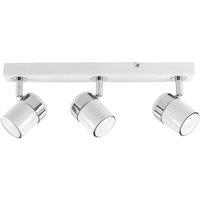 ValueLights Rosie Spotlight 3 Way White Ceiling Bar Spotlight