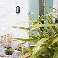 ValueLights Carnforth Black Bulkhead Outdoor Wall Light