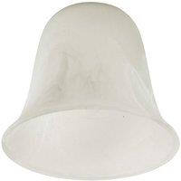 ValueLights 3 Pack Marble Effect Bell Shaped White Frosted Glass Replacement Shades